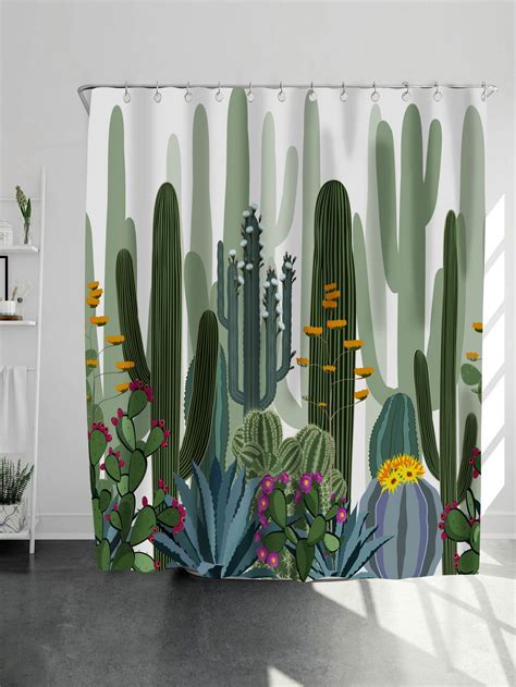 Beautiful Work Cactus Print Curtains Custom Window Sheers