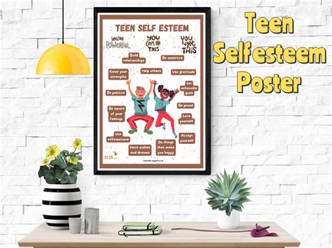 Teen Self Esteem Poster Elsa Support Teaching Resources