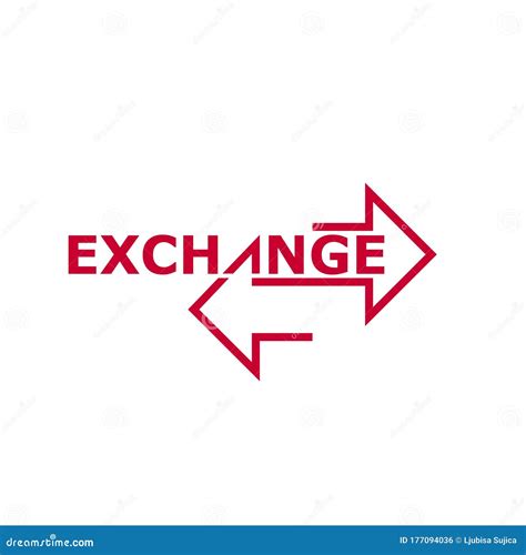 Signo De Icono De Palabra De Intercambio Aislado En Fondo Blanco Stock