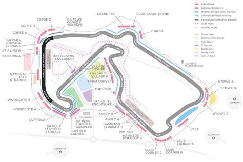 Silverstone National Pit Straight View Grandstand Seat Plan