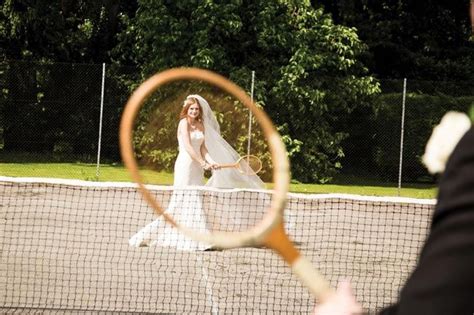 Anyone For Tennis Rebecca And Davids Real Wedding Scored An Ace Tennis Wedding Tennis