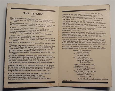 1912 Titanic Rare Folded Postcard Nearer My God To Thee Etsy
