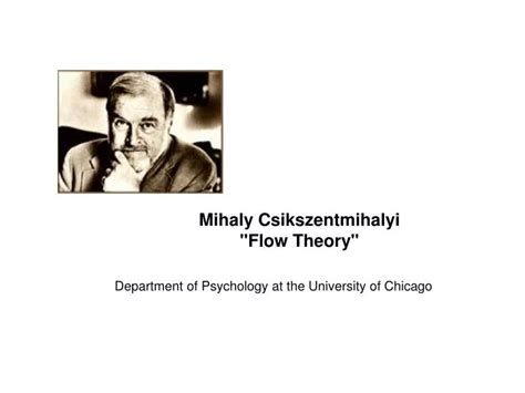 Ppt Mihaly Csikszentmihalyi Flow Theory Powerpoint Presentation