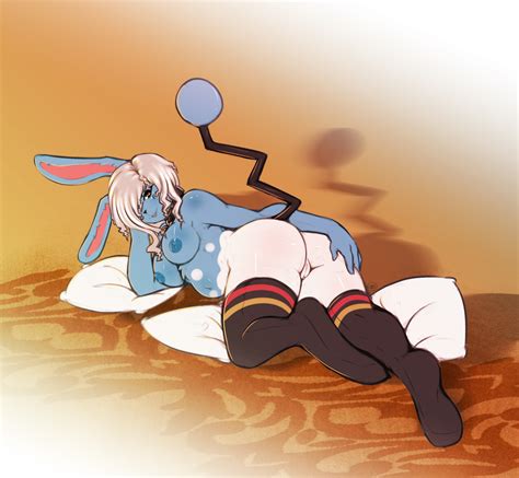Rule 34 2014 Anthro Anthrofied Areolae Ass Avante92 Azumarill Breasts Female Hair Long Ears