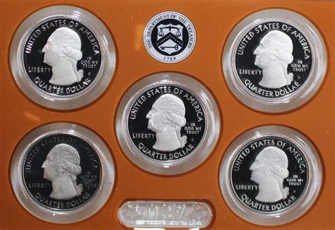 2019 S Proof America The Beautiful Quarters Us Mint Atb 5 Coins Box And