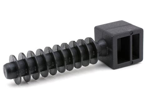 Wall Mount Plug With 6mm Mounting Hole Secure™ Cable Ties