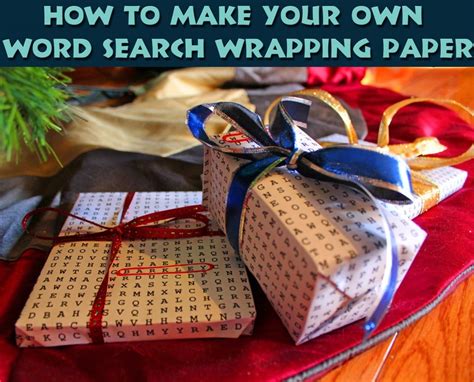 How much profit can a gift wrapping business make? How to Make Word Search Gift Wrap | Grasping for Objectivity