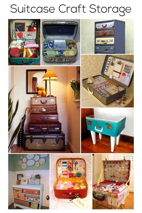 A Little Bit Of Patti Ideas To Reuse Recycle Suitcases For Craft Storage