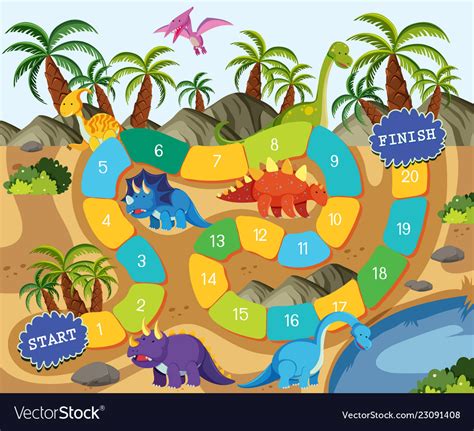 Dinosaur Life Board Game Printable Template Free Printable Papercraft Images And Photos Finder