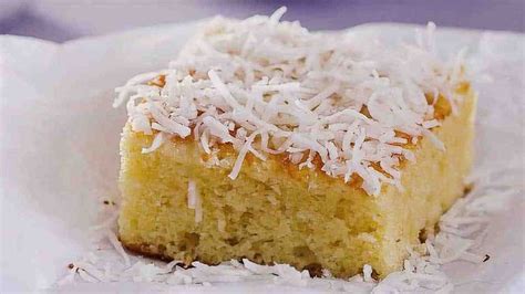 Gâteau simple et savoureux à la noix de coco parfait pour un dessert léger et frais Kufu