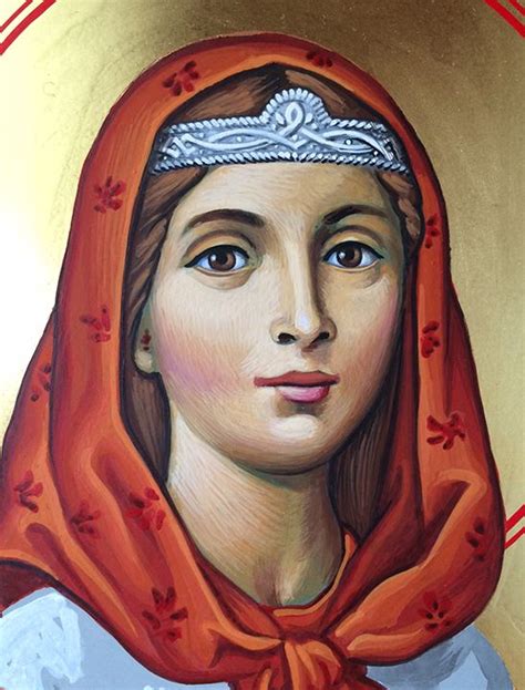 Icon Of St Dymphna From In The Early Stages