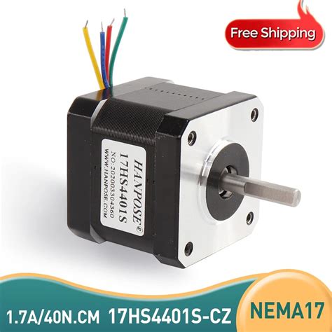 Free Shipping Stepping Motor 42 Series Motor 17hs4401s Cz 40n Cm 1 7a 4 Lead With Magnetic Pole