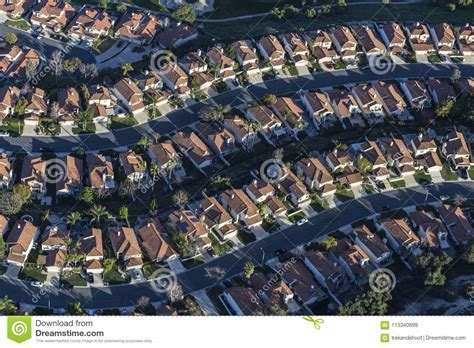 Southern California Suburban Homes Aerial Stock Image Image Of Valley