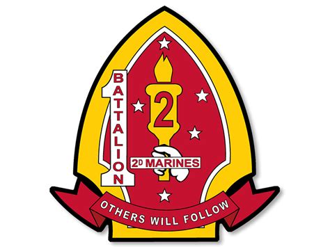 3×4 Inch 1st Battalion 2nd Marines Logo Others Will Follow Sticker