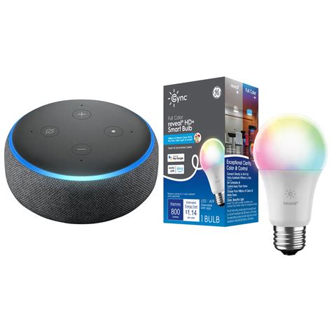 Shop Amazon Echo Dot Charcoal 3rd Gen Ge Full Color Reveal Hd