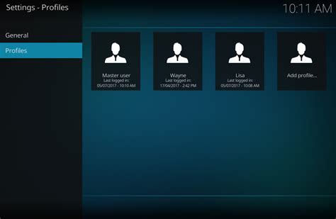 How to create and use separate user profiles in Kodi