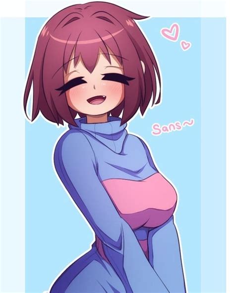 Frisk Looked At Sans With A Smile And Says Hi Sans How Are You Today