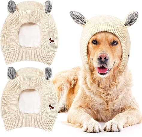 Frienda 2 Pcs Quiet Ears For Dogs Dog Quiet Ears Knitted Hats Pet Warm