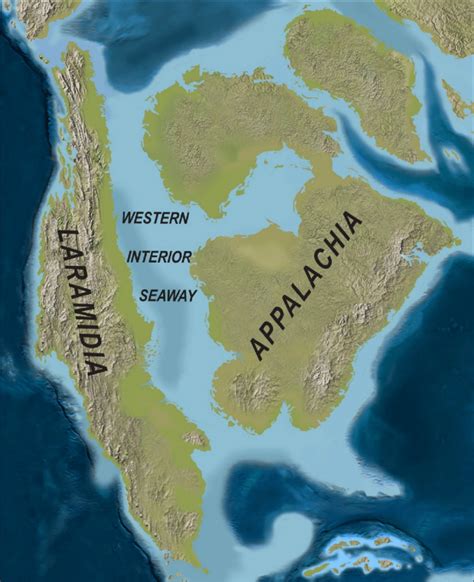 Late Cretaceous Campanian Map Of The Western Interior Seaway Figure