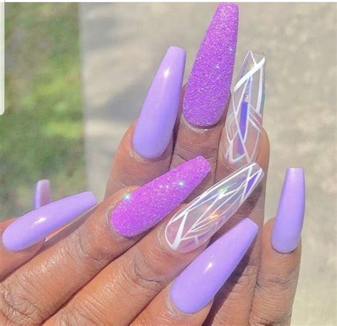 Pin By Dazialynese On Nails 💅🏽 Purple Acrylic Nails Purple Nails