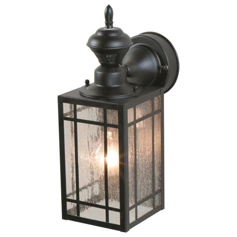 Shop Heath Zenith 15.375-in H Black Motion Activated Outdoor Wall Light