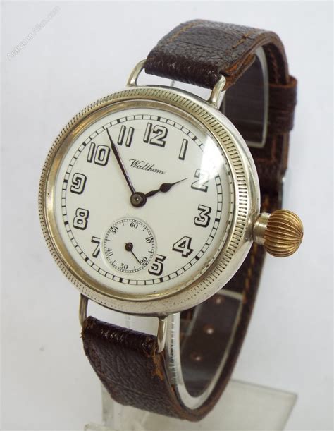 Antiques Atlas Gents Antique Silver Waltham Wrist Watch 1915