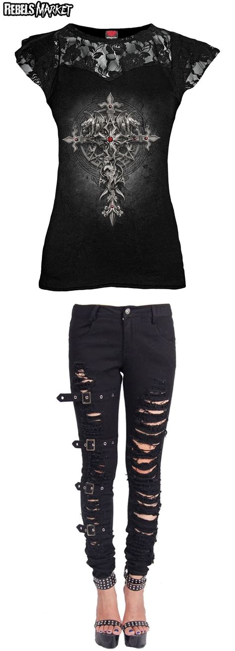 Shop Goth Tops And Ripped Jeans At Rebelsmarket Punk Style Outfits Gothic Fashion Women Fashion
