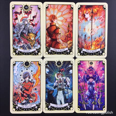 Mystical Manga Tarot Cards A 78 Card Deck Guidebook Pdf Etsy