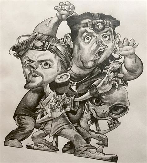 Caricaturist Spotlight Kosuke Miyagi Simon Pegg And Nick Frost