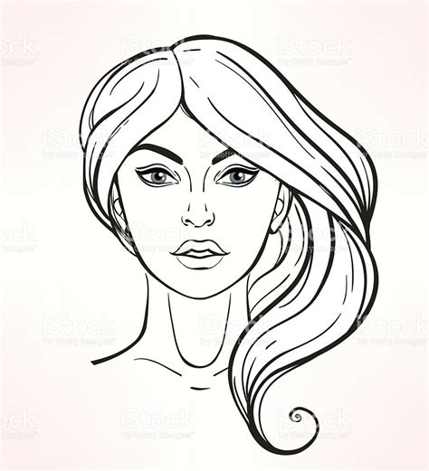 Female Face Drawing Template At Getdrawings Free Download