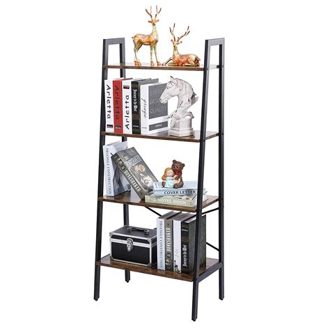 Buy Hoflera 4 Tier Ladder Shelf Ladder Bookshelf Modern Ladder
