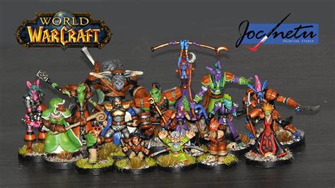 World Of Warcraft The Boardgame Painted Miniatures Youtube