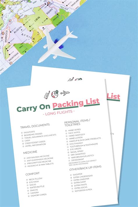 Post Covid Carry On Packing List Printable FREE