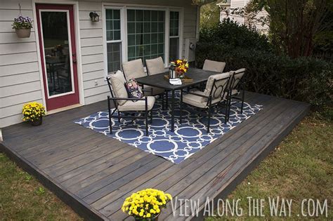 Diy Deck Over A Concrete Patio And Tips For Staining Your Deck The