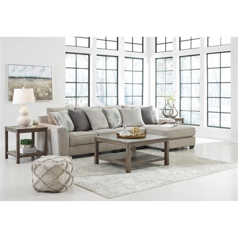 Benchcraft By Ashley Ardsley Contemporary 3 Piece Sectional With Right