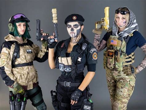 a crew of australian cosplayers share spicy rainbow six siege photoshoot — siegegg