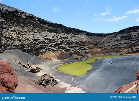 Green Lake Lanzarote Stock Photo Image Of Landscape 27115642