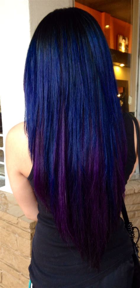 Black Blue And Violet Hair Hair And Beauty Pinterest