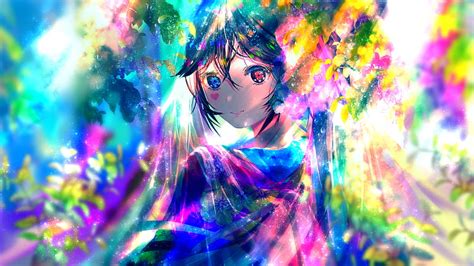 Anime Girl Colorful Hd Wallpaper Peakpx