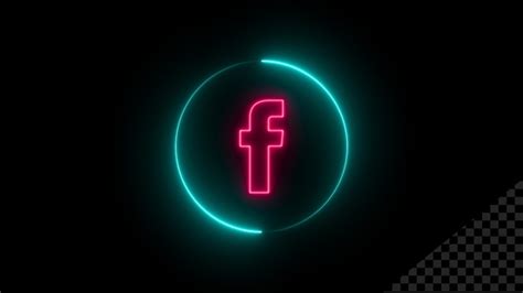 Colorful Neon Facebook Icon Motion Graphics Videohive