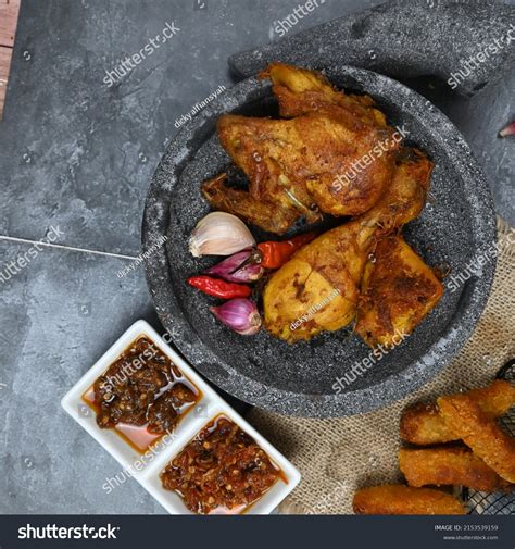 Ayam Goreng Pecel Ayam Ayam Penyet Stock Photo 2153539159 Shutterstock