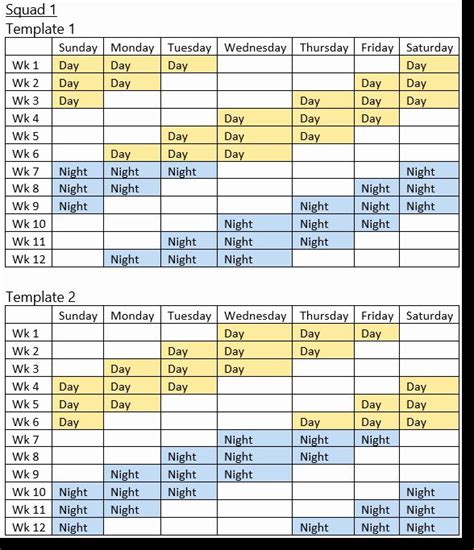 Some rotating shifts change by the hour, while others vary by day, week, or quarter. Lovely Night Shift Schedule Template in 2020 (With images ...