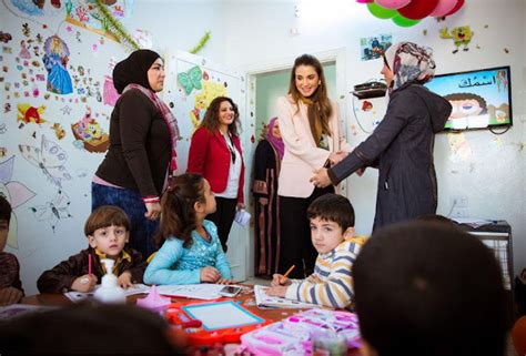 Queen Rania Visits Womens Protection And Empowerment Center