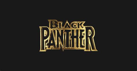 Black Panther Logo Gold Black Panther Sticker Teepublic