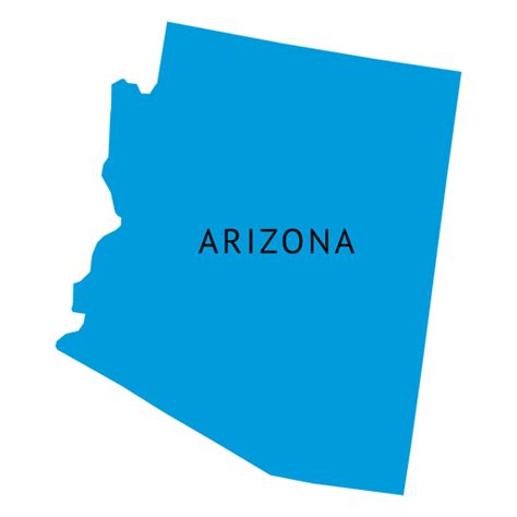 Arizona State Plain Map Transparent Png And Svg Vector File