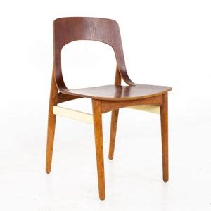 Mid Century Danish Teak Roped Bentwood Dining Side Chair Mcm Etsy