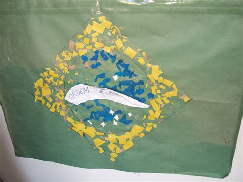 Emei Ilha Da Pintada Mosaicos Da Bandeira Do Brasil