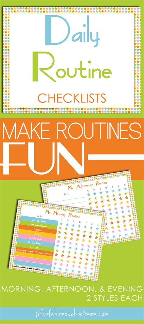 The Daily Routine Checklist Is Shown With Text That Reads Make Routine