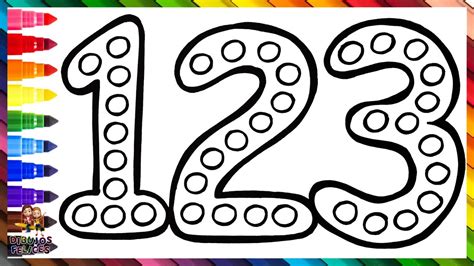Dibuja Y Colorea El Número 1 2 Y 3 En Pop It ①②③🌈 Dibujos Para Niños
