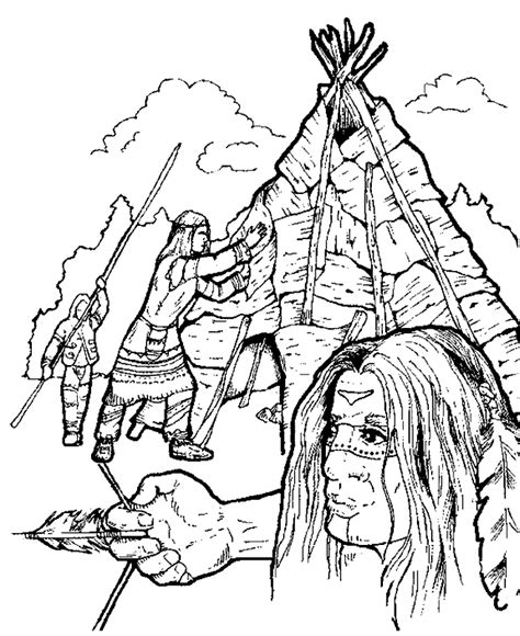 Today we are offering some great native american coloring pages to help you in your studies because coloring and learning go so well. indian coloring page | Indian coloring pages | coloring ...